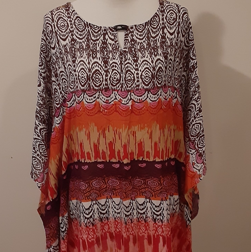 Beautiful BELMA Rayon Poncho Cover Up, Plus Size